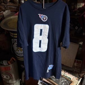 Majestic Tennessee Titans Mariota Dark Blue Graphic Tee